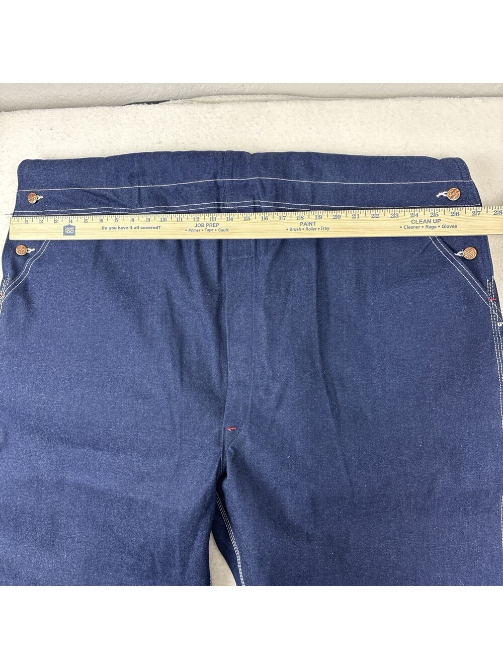 NEW Round House Bib Overalls Mens Size 56x30 Denim Made In USA - Picture 4 of 9